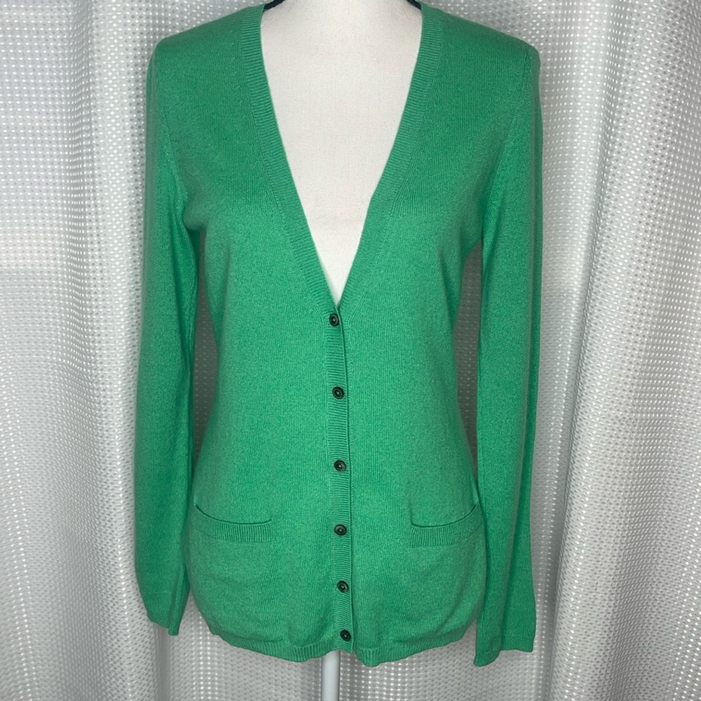 Christopher Fischer 100% Cashmere Cardigan Sweater Pockets Sz M